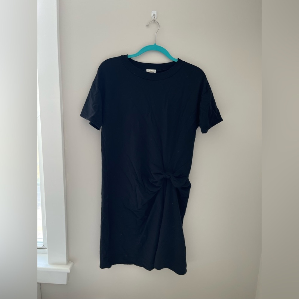 Garnet Hill Black Knotted Dress